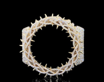 Luxury Iced Out Octagon Watch Case | Handmade Moissanite Watch Bezel Mod