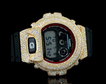 VVS Moissanite Iced Digital Watch: Hip Hop DW-6900 Style