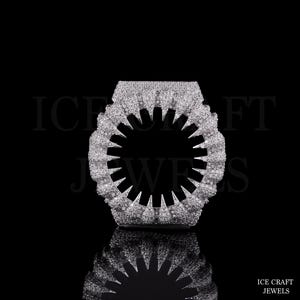 GA-2100 Uhrenlünette | Luxuriöses, mit Diamanten besetztes Uhrengehäuse, handgefasster VVS-Moissanit