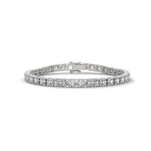 Princess Cut Moissanite Tennis Bracelet: Sterling Silver Iced Out Jewelry