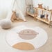 Cute Planet Round Kids Rug, Space Theme Nursery Mat, Playroom Decor ...