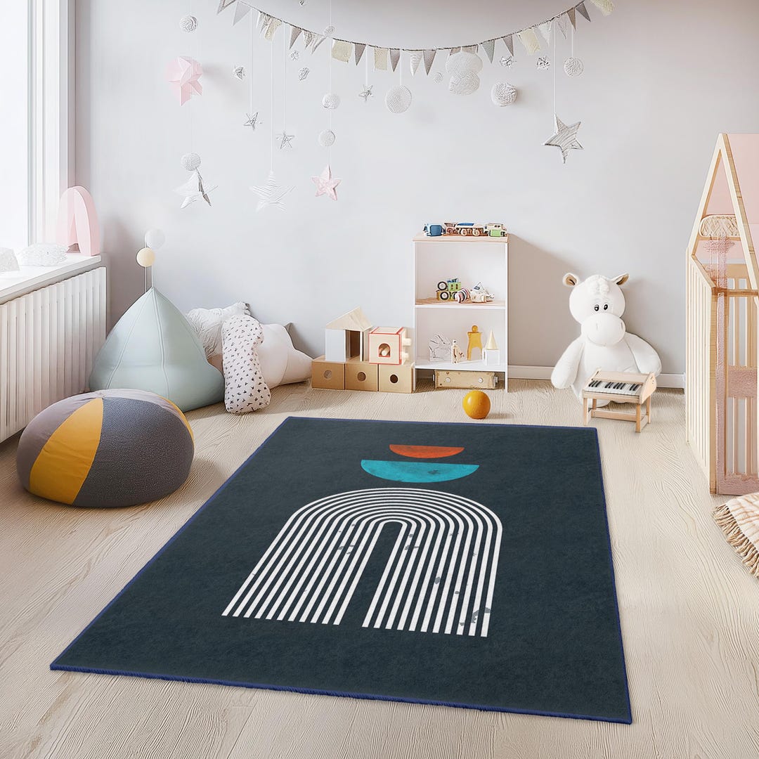 Kids Modular Rug Geometric Kids Rug, Modern Nursery Decor, Playroom Carpet - Etsy