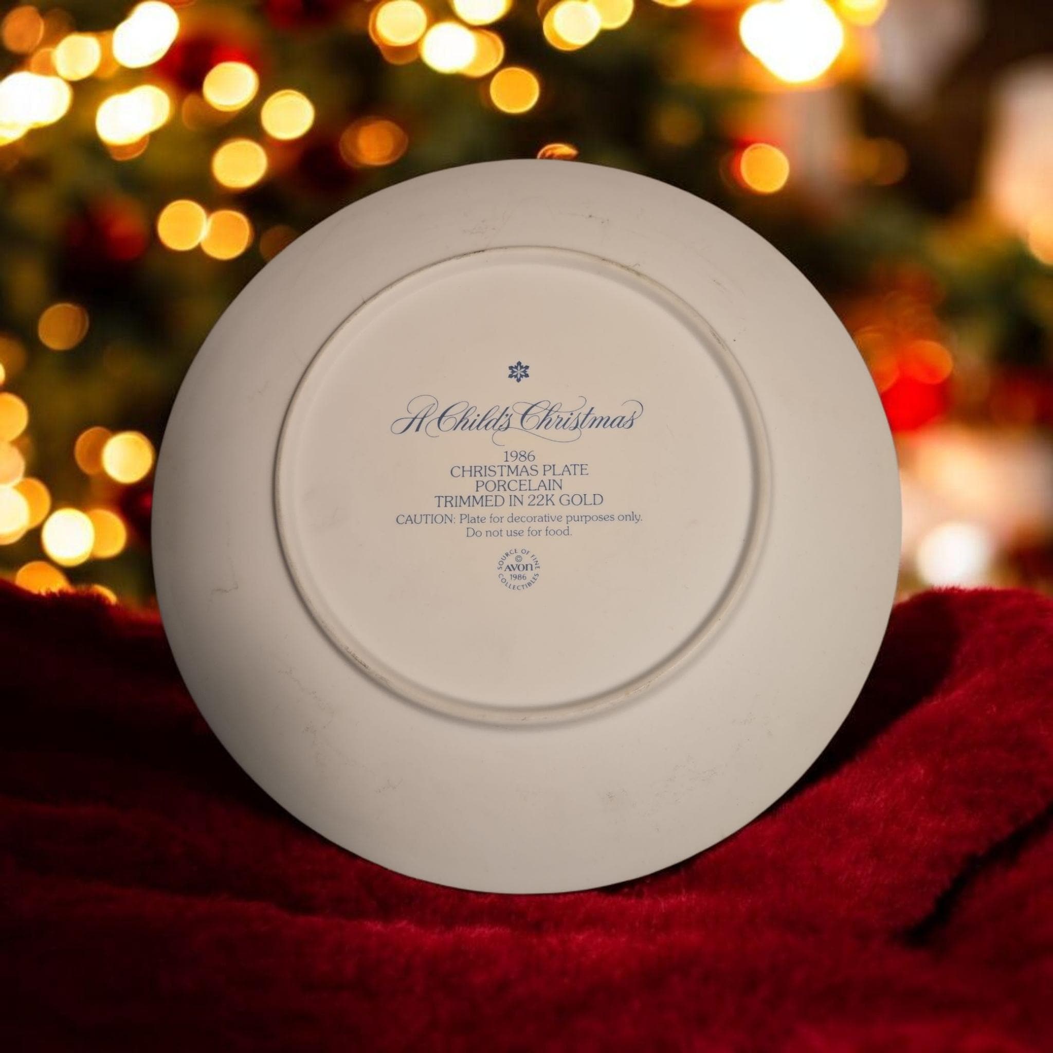 Avon Christmas Collector Plates 1985–1990 – Set of 6 – 22K/24K