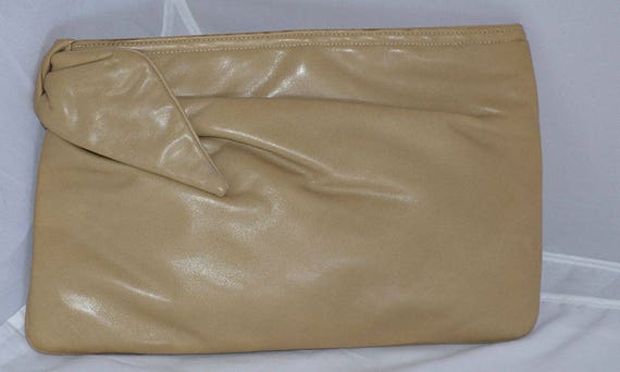 SALE! Morris Moskowitz Vintage Beige Calf Skin Le… - image 2