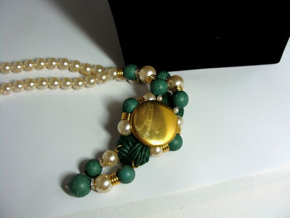 SALE! Vintage Maya Mixed Media Art Deco Necklace … - image 3