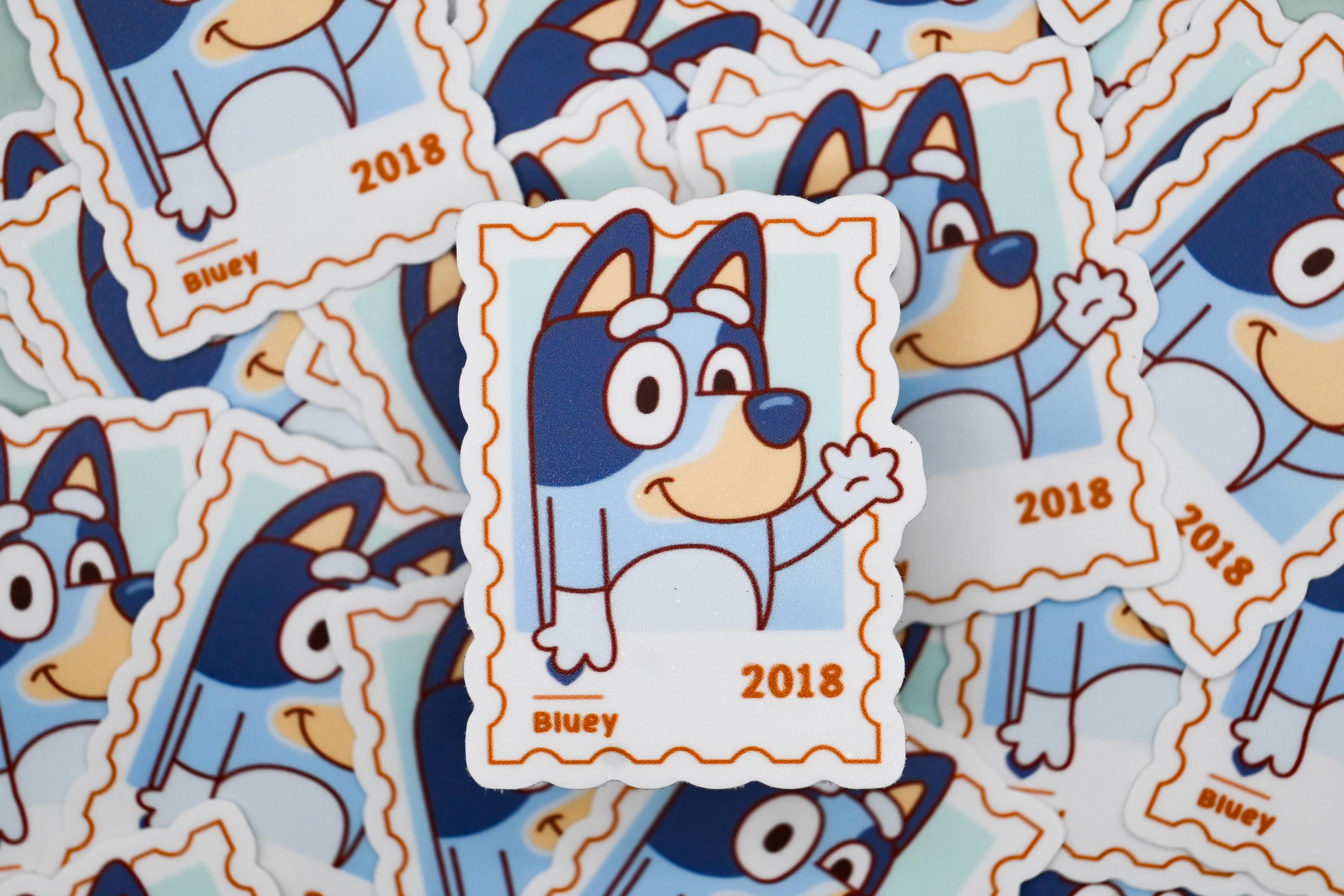 Bluey– First Class Postage Sticker - Etsy