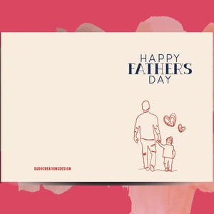 fête des pères, papa d'amour, carte pliable pour la fête des pères