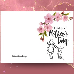 carte de fête des mères, maman d'amour, affection des parents.