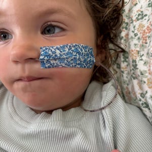 Classic Blue Floral • Tube Tape •  Feeding tube, NG, NJ, PICC, Central lines, Oxygen Cannula  • Hypafix Medical Tape • 11