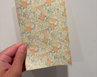 Peach Floral Tube Tape, Hypafix Medical Tape, Decorative •175