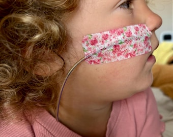Pink Orchids • Tube Tape •  Feeding tube, NG, NJ, PICC, Central lines, Oxygen Cannula  • Hypafix Medical Tape • 64