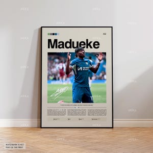 Noni Madueke Poster, Madueke Chelsea Print, Framed Madueke Art, Chelsea Fan Gift Idea, Madueke Decor, Chelsea Legend Poster
