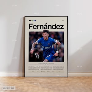 Enzo Fernández Poster, Fernández Chelsea Print, Framed Enzo Fernández Art, Chelsea Fan Gift Idea, Enzo Decor, Chelsea Legend Poster