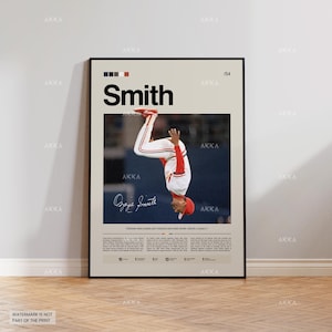Plakat Ozzie Smitha, grafika ścienna St. Louis Cardinals, oprawiona dekoracja MLB Baseball