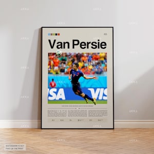Van Persie Poster, Van Persie Nederland Print, Ingelijste Van Persie Kunst, Nederland Fan Cadeau Idee, Van Persie Decor, Nederland Icoon Poster