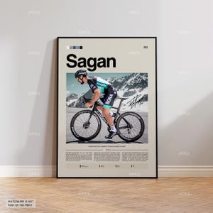 Peter Sagan Poster, Sagan Cyclist Print, Framed Sagan Art, Cyclism Decor, Tour De France Poster, Giro D'Italia Poster, Cyclism Poster