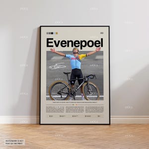 Remco Evenepoel Poster, Evenepoel Cyclist Print, Framed Evenepoel Art, Cyclism Decor, Olympic Gold Poster, Cyclism Poster, Bycicle Wall Art
