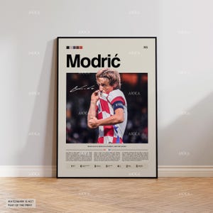 Luka Modric Poster, Modric Croatia Wall Art, Framed Modric Croatia Print, Modric Croatia Team Decor, Football Fan Gift Idea, Soccer Print