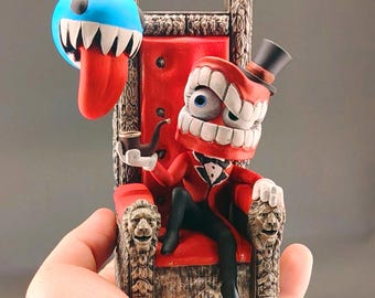 Caine Inspired Figure – Hand Painted 3D Print | Amazing Digital Circus Fan Art Statue | Collectible Display Model Gift
