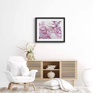 Pink Wall Art Original Abstract Acrylic Painting Medium Size