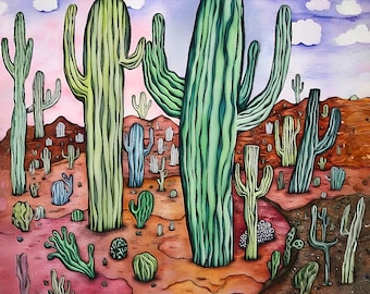 Arizona Saguaro Sunset