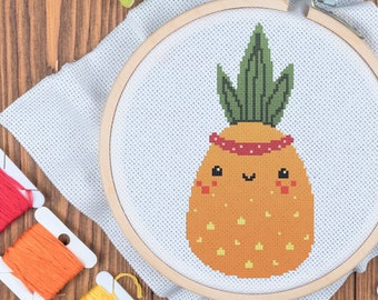 CUTE PINEAPPLE Cross Stitch Digital Download Pattern