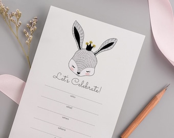 BUNNY PRINCESS INVITATION