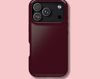 Funda magnética color burdeos para iPhone: un color de moda para fundas de teléfono este otoño.