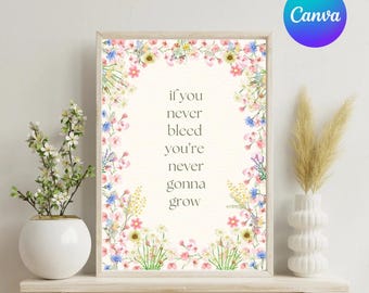 Taylor Swift Lyric Wall Art - Digital Download Poster - Aesthetic Printable Quote - Swiftie Decor for Bedroom or Gallery Wall