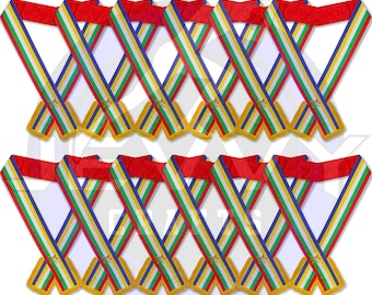 Order of Eastern Star Sashes Set – Machine Embroidered OES Regalia, Red Satin & Yellow Fringe