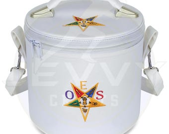 Masonic OES White Fez Case: Order of the Eastern Star Cap Holder