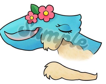 Dragon Puppet Design-Floral Dragon - Digital Download