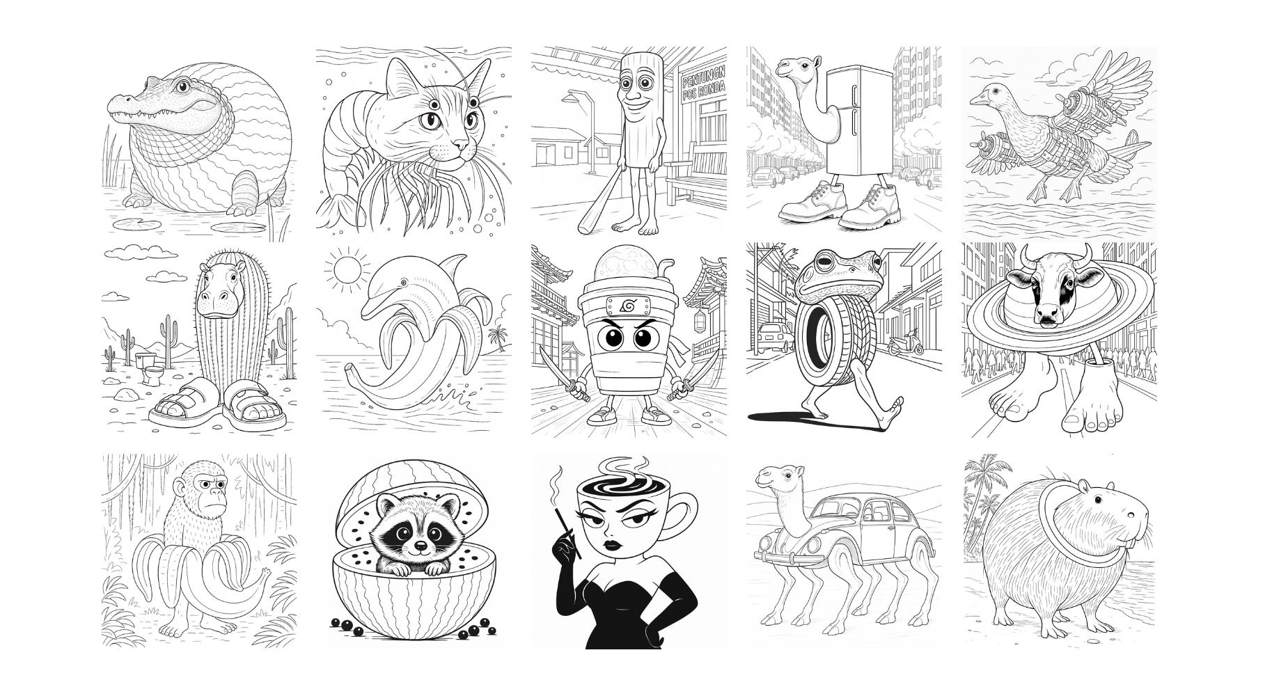 Italian Brainrot Coloring Book - Etsy