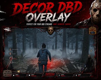 Overlay per lo streaming di Dead by Daylight / Overlay per Twitch di Jason Horror / Cornice di gioco di DBD / Pacchetto streaming Full HD / Decorazione OBS