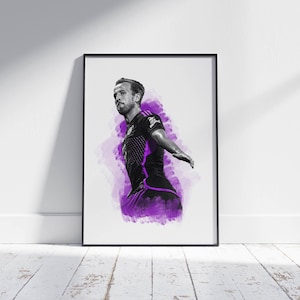 Harry Kane Poster, Football Wall Art Print