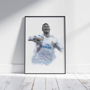 Cristiano Ronaldo Poster, Football Wall Art Print