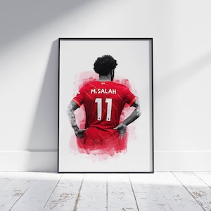 Mohamed Salah Poster, Football Wall Art Print