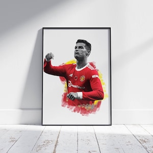 Cristiano Ronaldo Poster, Football Wall Art Print
