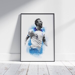 Harry Kane Poster, Football Wall Art Print
