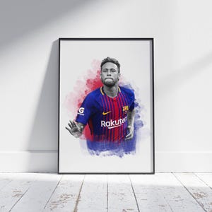Neymar Jr. Poster, Football Wall Art Print