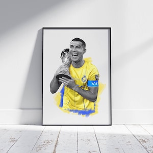 Cristiano Ronaldo Poster, Football Wall Art Print
