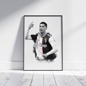 Cristiano Ronaldo Poster, Football Wall Art Print