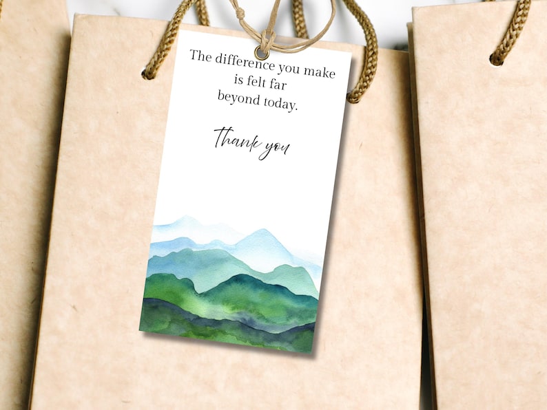 Caregiver Gift Tags Printable, Multiple Thank You Designs, Acts of ...