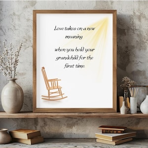 First Grandchild Quote Print: Sentimental Grandparent Gift (Digital Download)