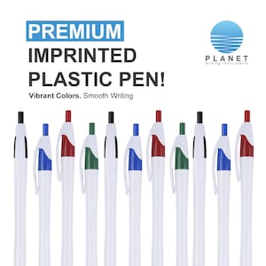 Personalized Logo Pens – Custom Imprinted Plastic Pens for Business, Events, Schools, or Giveaways – Bulk Promotional Pens