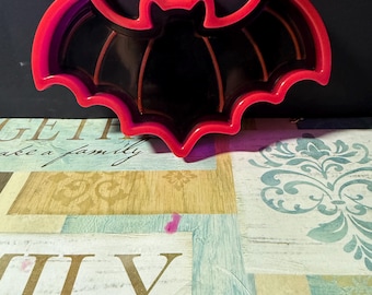 Glow in the Dark Fledermaus-Harztablett - Gothic Schmuckhalter, Vampir-Fledermaus-Wohndekor