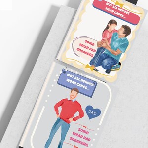 2 Beautiful Cards - Heartfelt Father's Day Cards - Printable Folded Cards - Emotional Digital Card from Child - Instant Download -BONUS