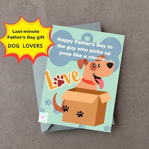 2 Lustiger Hund Papa CARD Pack | Druckbare A2 Klappkarte | Hund Flache A2 Karte | Digitale Haustier Karte für Hundeliebhaber | Sofort Download