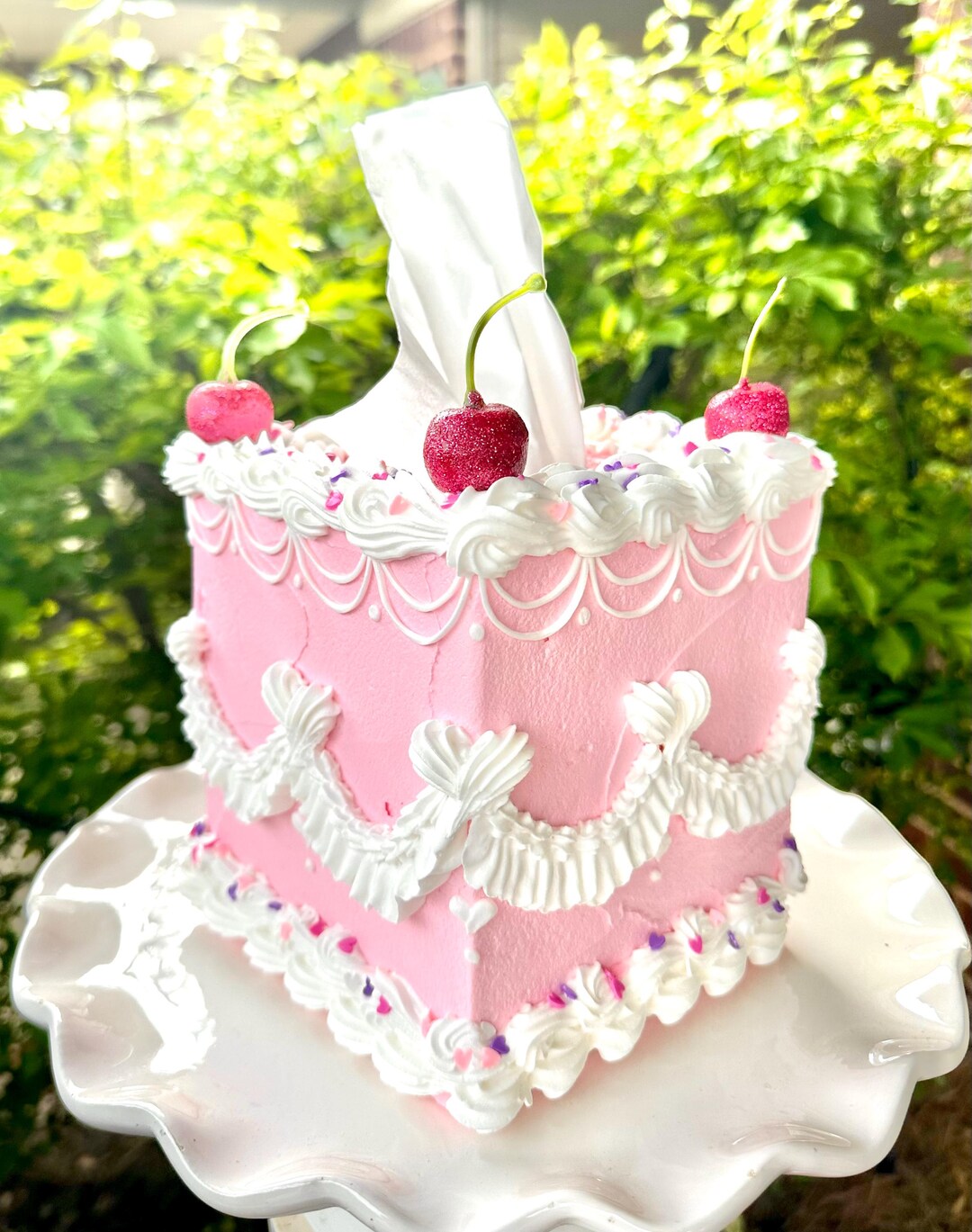 Sweetheart Fake Cake Tissue Box - Etsy