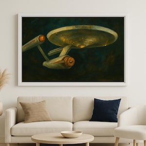 Star Trek Wall Art, Enterprise Star Ship, Enterprise Artwork, Starfleet Ship Art, Sci-Fi Spaceship Art, Space Decor, Star Trek Poster